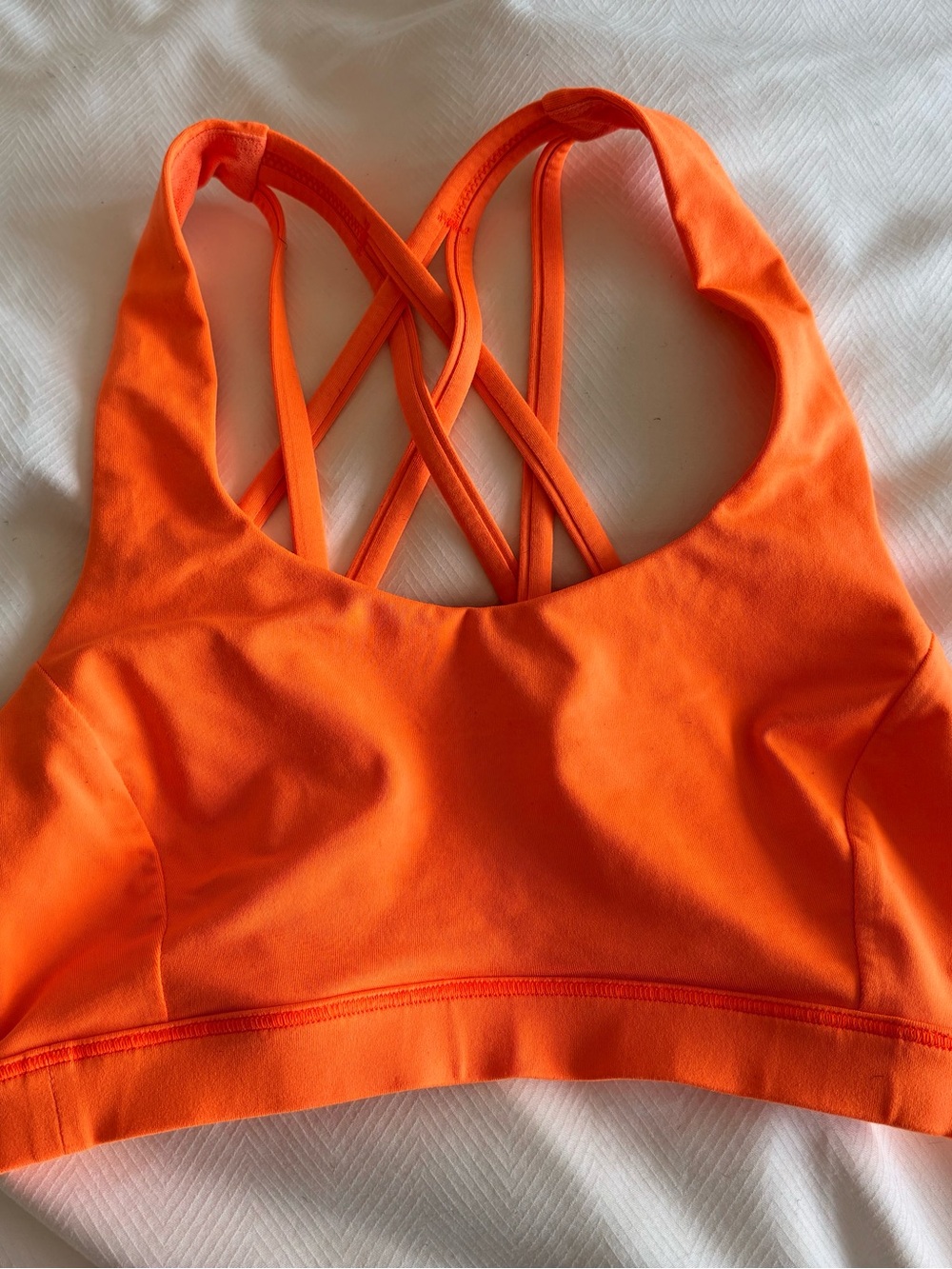lululemon athletica Neon Orange Strappy Sports Bra